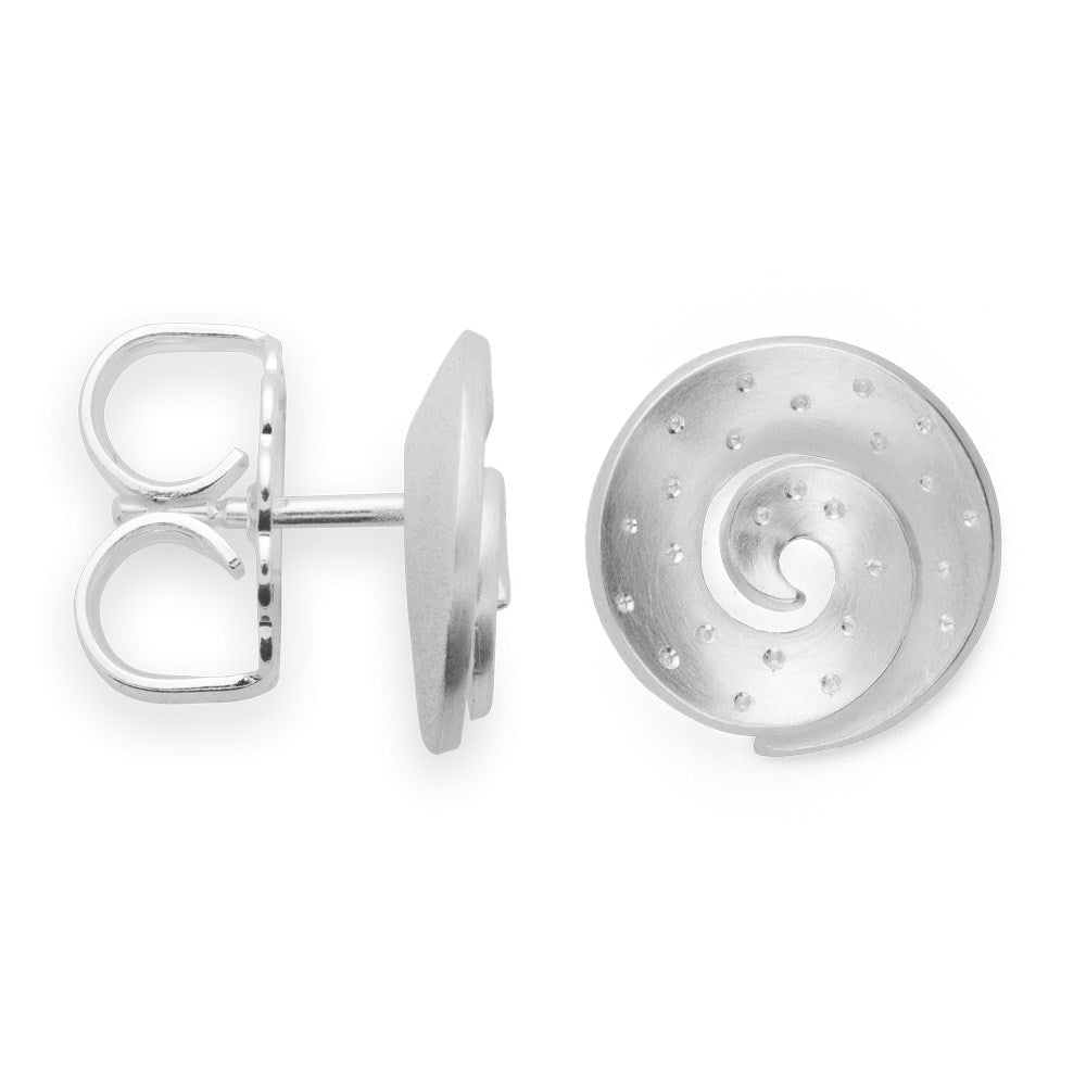 925/- Ohrringe mattiert.