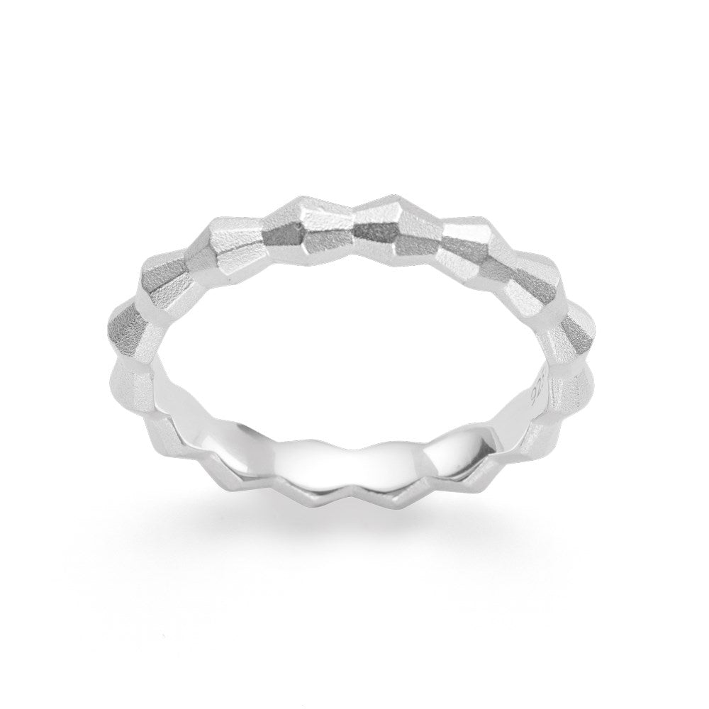 - 925,- Ring matt - 52 / Nicht rhodiniert