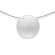 925/- Vedhæng sandblæst, brillant 0,03ct W-SI