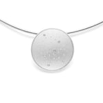 925/- Vedhæng sandblæst, brillant 0,03ct W-SI