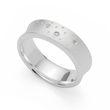925/- ring, rho. sandblæst br 0,02ct W-SI