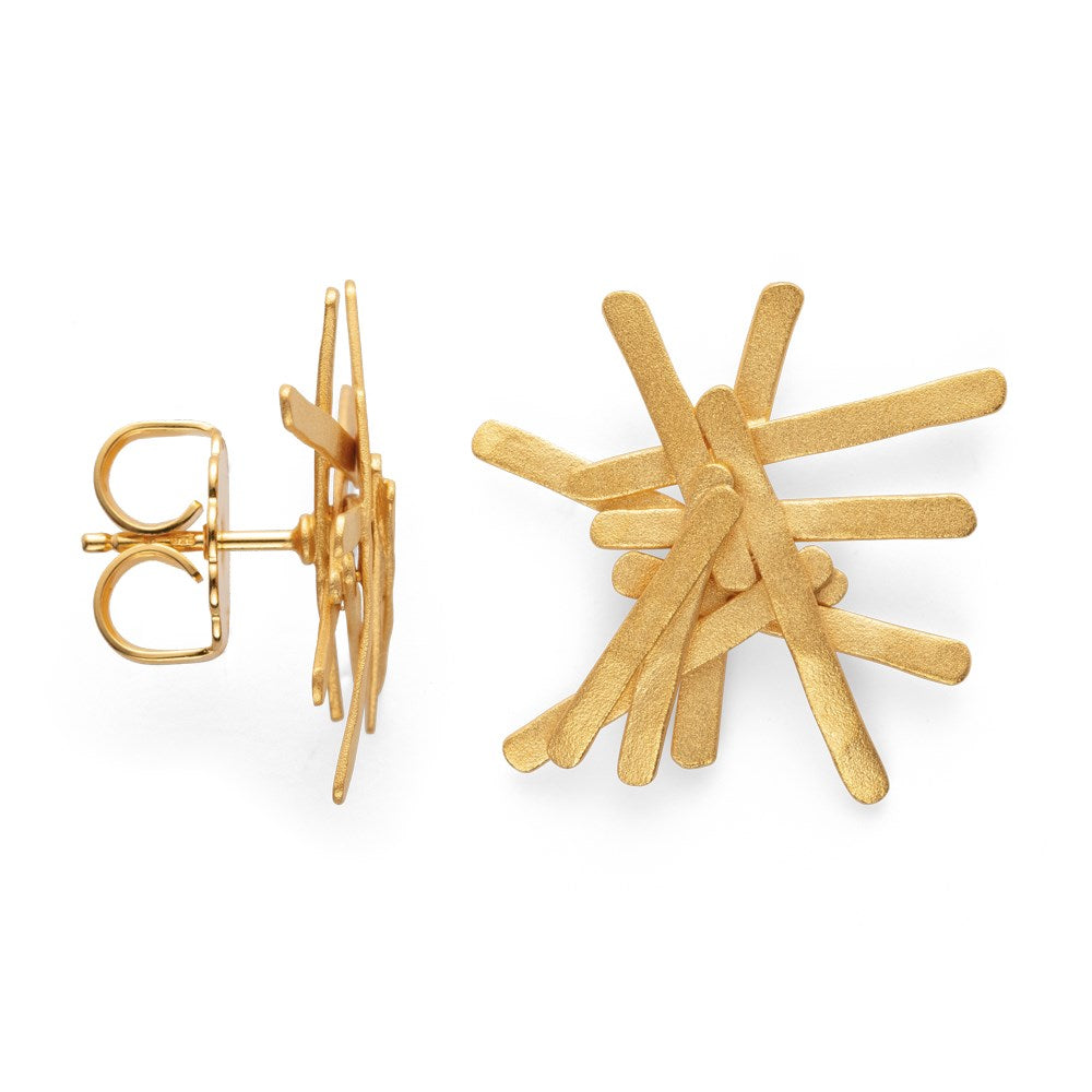 925/- earstud, gp satin