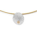 925/- Vedhæng, fg  mat/tekstureret, 0,015ct