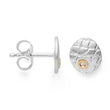 925/- Ohrringe, fg matt/strukturiert, br 0,01ct