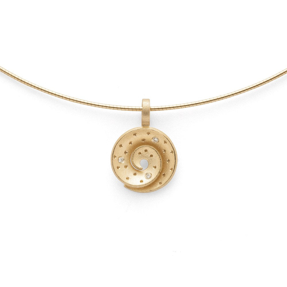 750/- Anhänger matt., Brillanten 0,015ct W-SI