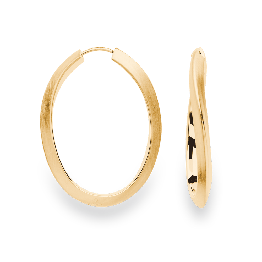 925/- hinge earrings, gold-plated