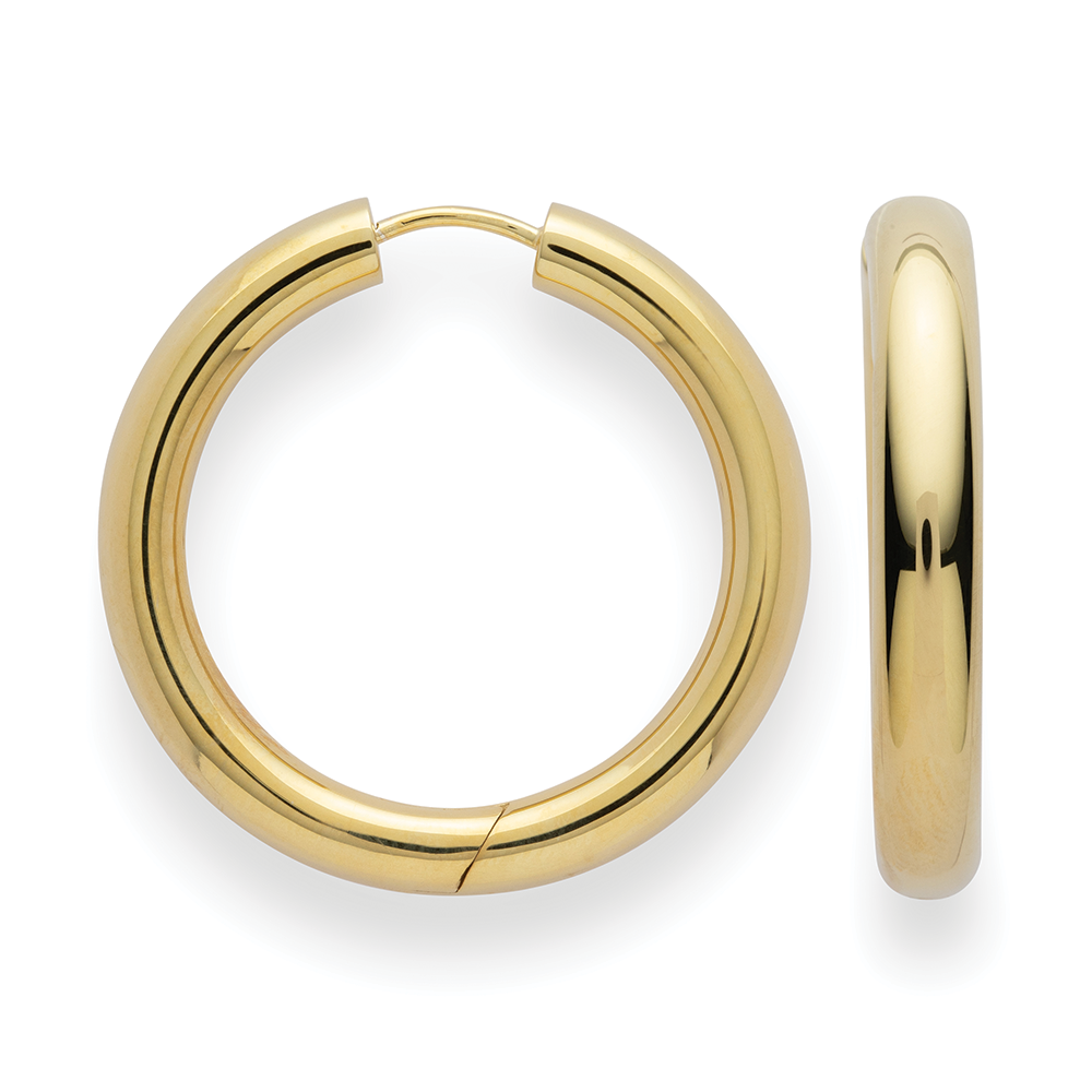 925/- hinge earrings, gold-plated