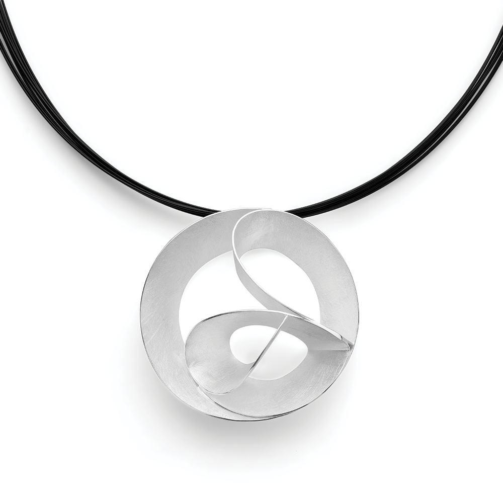 925/- vedhæng, børstet/blank - Ej rhodineret