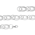 925/- bracelet, brushed/glossy, 19cm