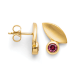 925/- øreringe,fg.,mat, rhodolite 0,40ct