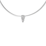 925/- pendant, matt, dia. 0.02ct W-SI