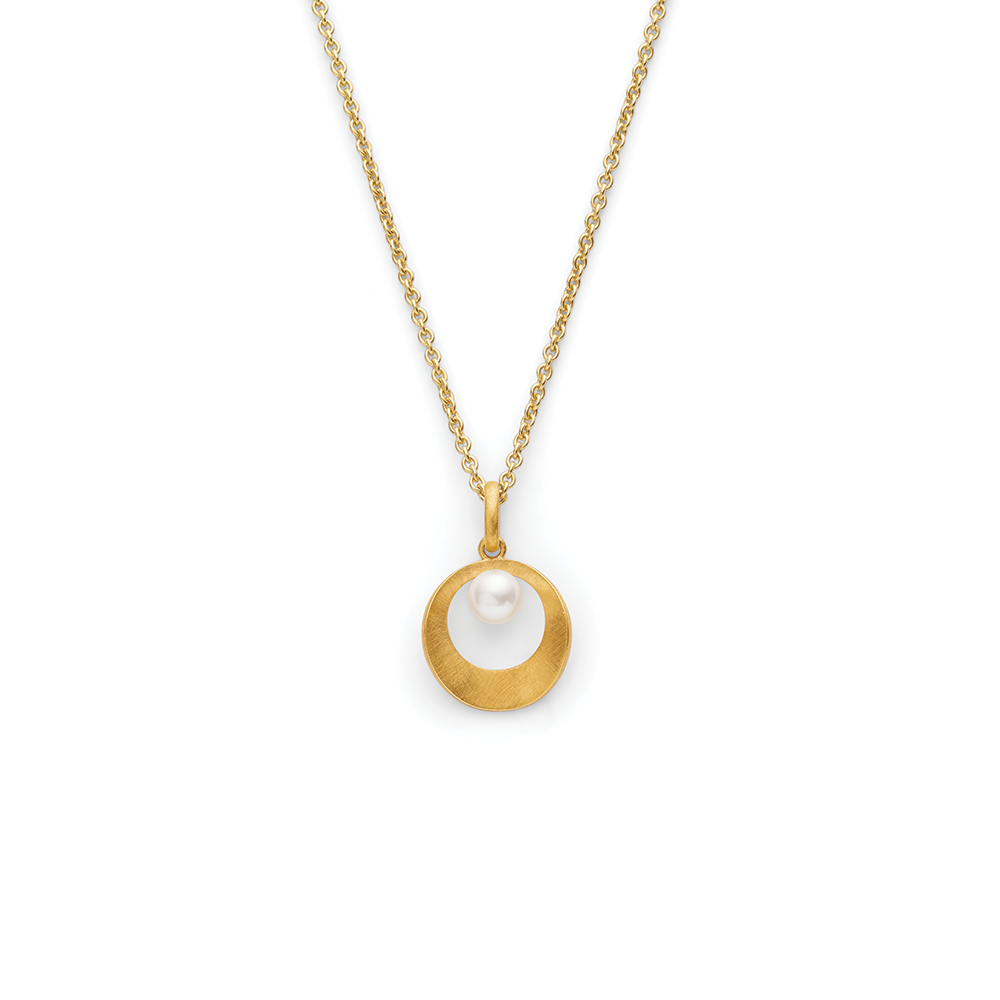 925/-Anhänger,vergoldet,mattiert,Zuchtperle 0,83ct