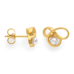 925/ear studs,gold-pl,matt,cul.freshw.pearl 0,37ct