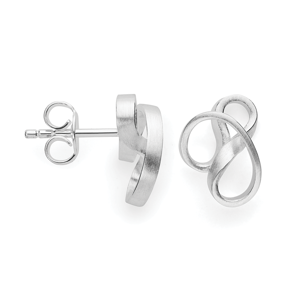 925/- Ohrringe, mattiert