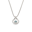 925/- Anhänger, mattiert, Blautopas 0,36ct