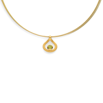 925/- vedhæng, fg., mat, peridot 0,52ct