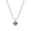 925/- pendant, matt/pol., amethyst green 3.1 ct