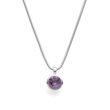 925/- pendant, matt/glossy, amethyst 3.1 ct