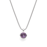 925/- pendant, matt/glossy, amethyst 3.1 ct