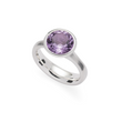 925/- Ring, rho. Poliert, Blau Topas 1,07ct