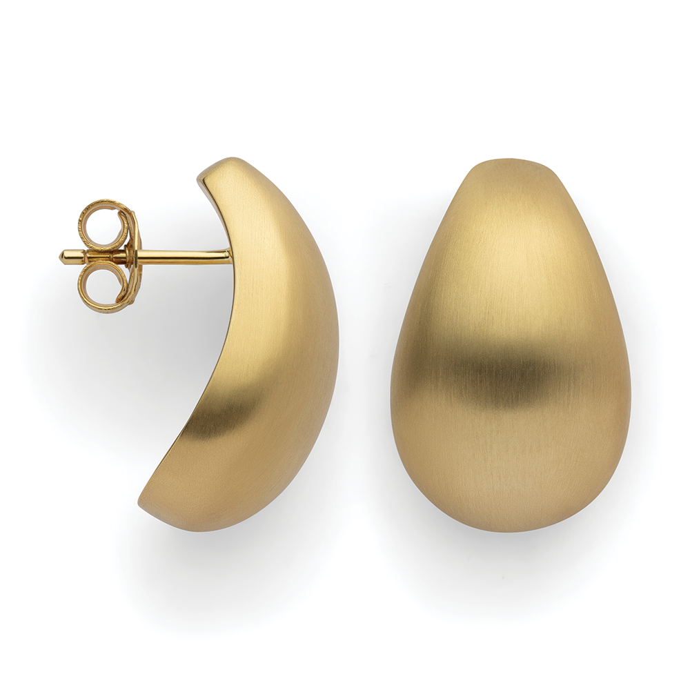 925/- Ohrstecker, vergoldet, mattiert