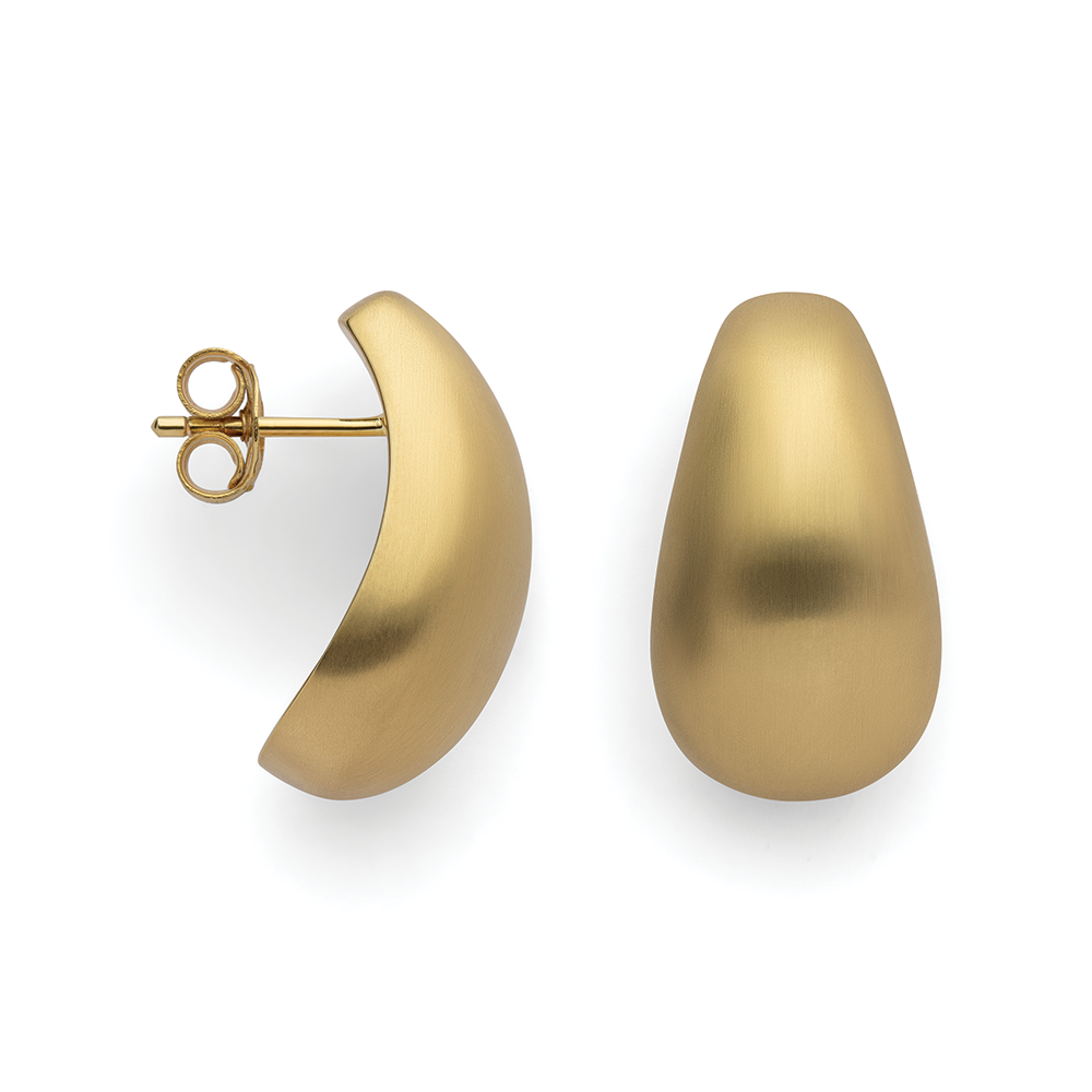 925/- Ohrstecker, vergoldet, mattiert