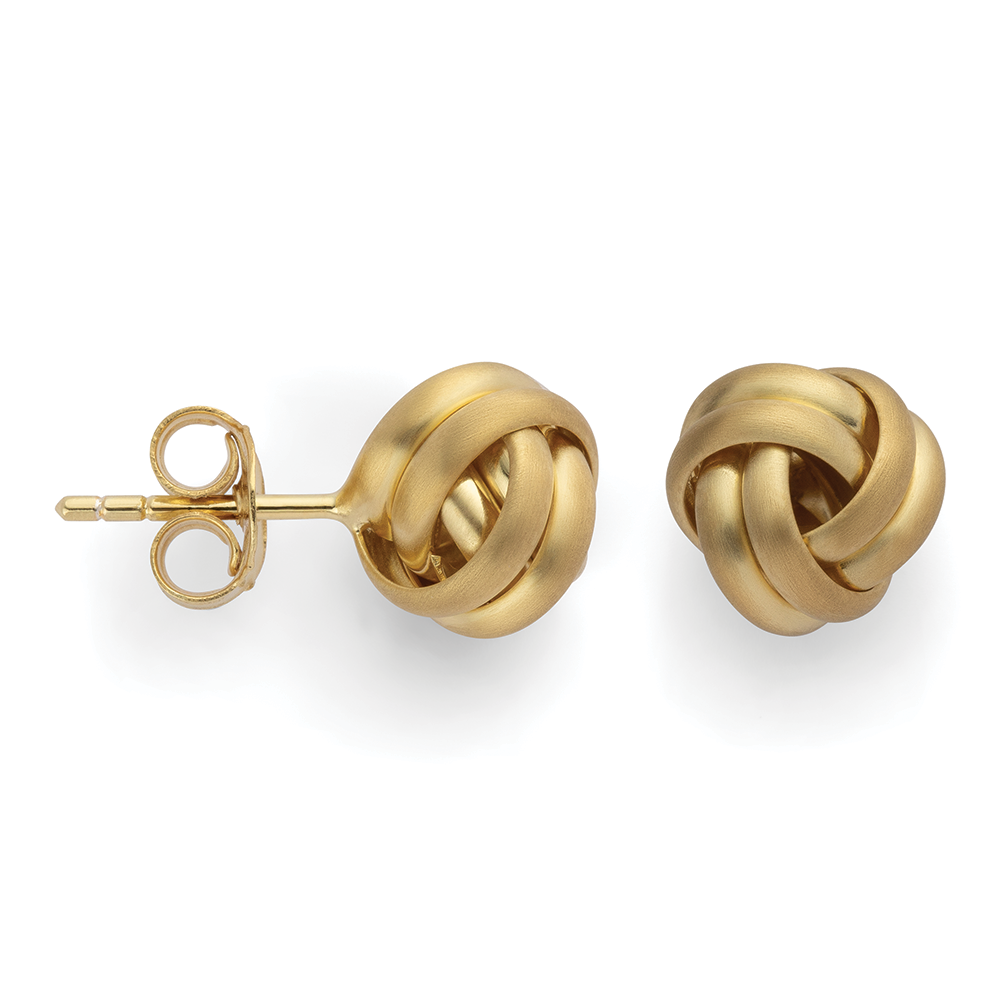 925/- Ohrstecker, vergoldet, mattiert