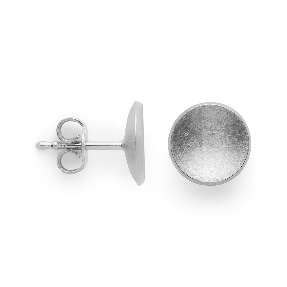 925/- Ohrhänger, gebürstet/glänzend, 8mm - Nicht rhodiniert