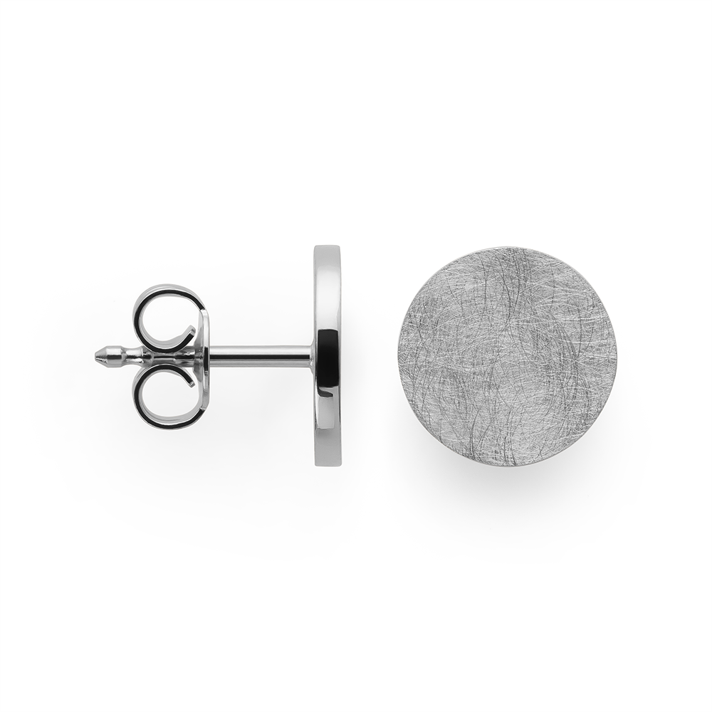 925/- Ohrhänger, gebürstet/glänzend, 8mm - Nicht rhodiniert