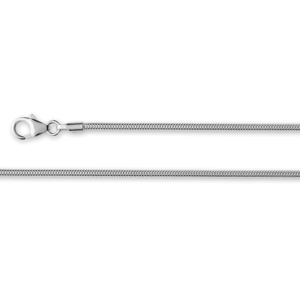 925/- snake chain, mat, 1,6mm