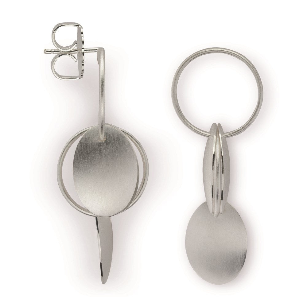 925/- Ohrstecker, mattiert - Nicht rhodiniert