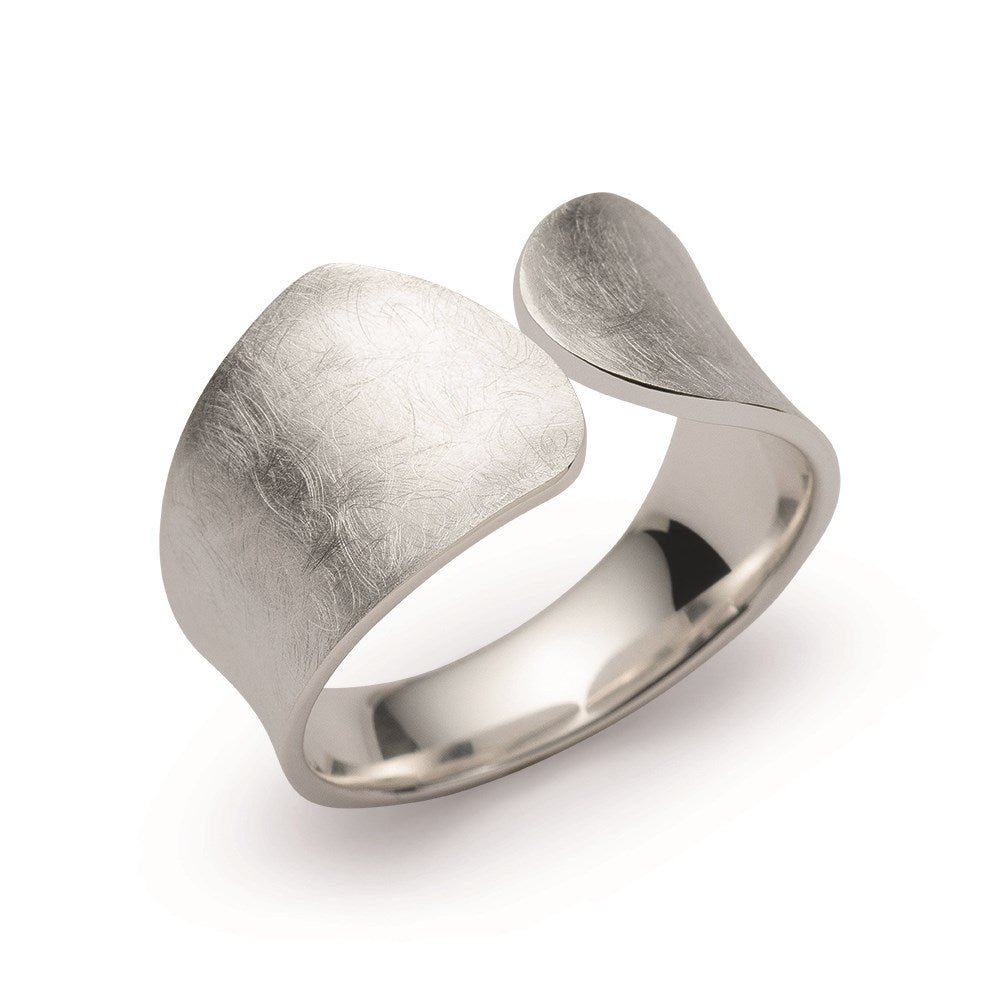 925/- Ring, kratzmatt/poliert - 52 / Nicht rhodiniert