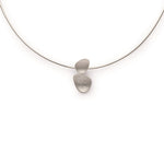 925/- pendant, matt, dia. 0,03ct W-SI