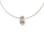 925/- pendant, matt, dia. 0,03ct W-SI