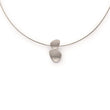 925/- pendant, matt, dia. 0,03ct W-SI