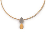 925/- pendant, partly gold-plated, matt