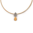 925/- pendant, partly gold-plated, matt