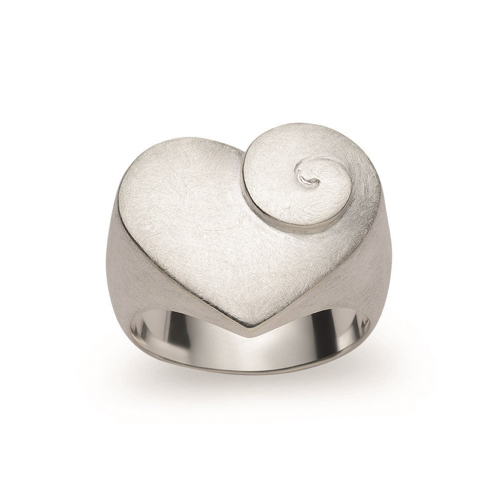925/- Ring, kratzmatt - 52 / Nicht rhodiniert