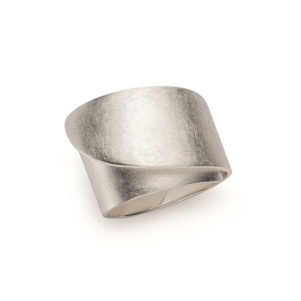 925/- Ring, kratzmatt/poliert - 52 / Nicht rhodiniert