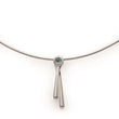 925/- pendant, matt, blue topaz 0,14ct