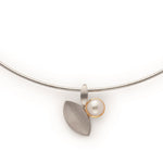 925/- pendant, gold-pl., rh-pl., cult. pearl 2,5ct