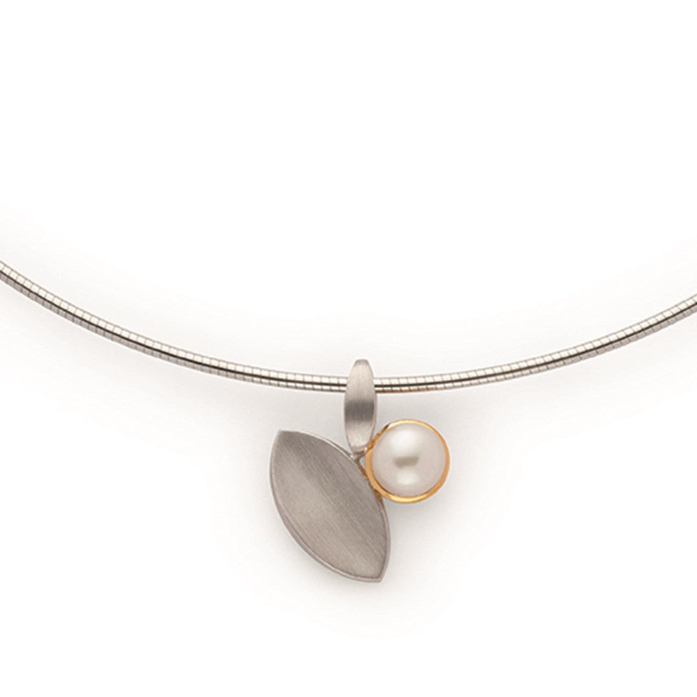 925/-Anhänger,teilverg,rhodi,matt,Zuchtperle 2,5ct