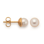 925/-ear studs,gold-pl.,polished,cult. pearl 2,9ct
