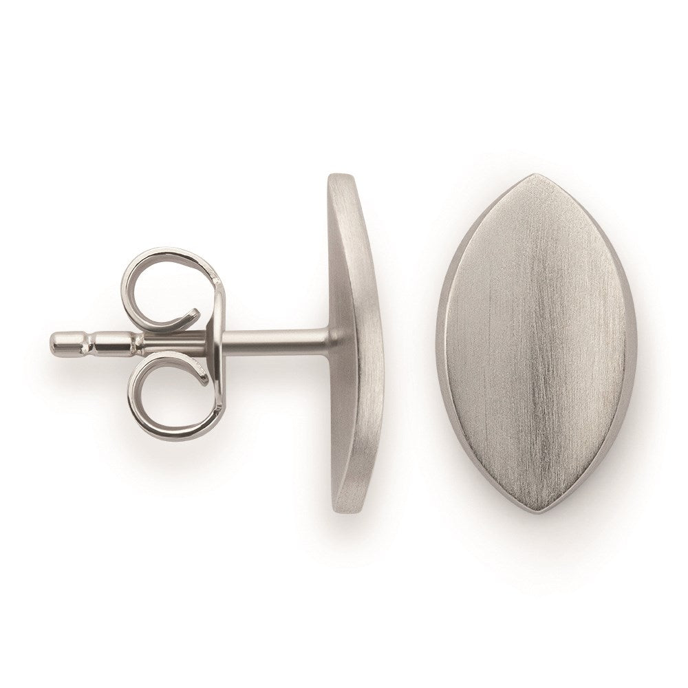 925/- ear studs, rhodium-plated, matt