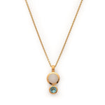 925/-pendant, gold-pl., moonstone 2ct, topaz 0,5ct