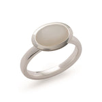 925/- ring, polished, moonstone white 2,11ct