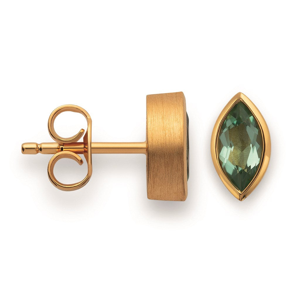 925/ear studs,gold-plated,pol, gr. amethyst 0,66ct