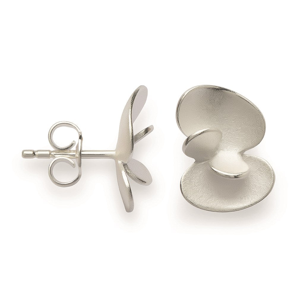 925/- ear studs, matt/polished