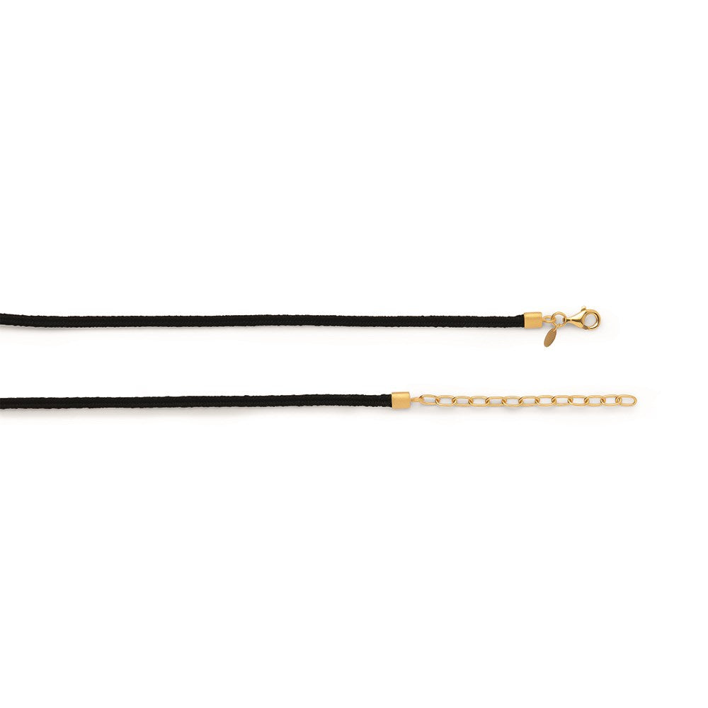 Mokuba Band schwarz,Rundankerk. verg., 50+5cm, 2mm