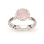 925/- ring, polished, rose quartz 1,58ct